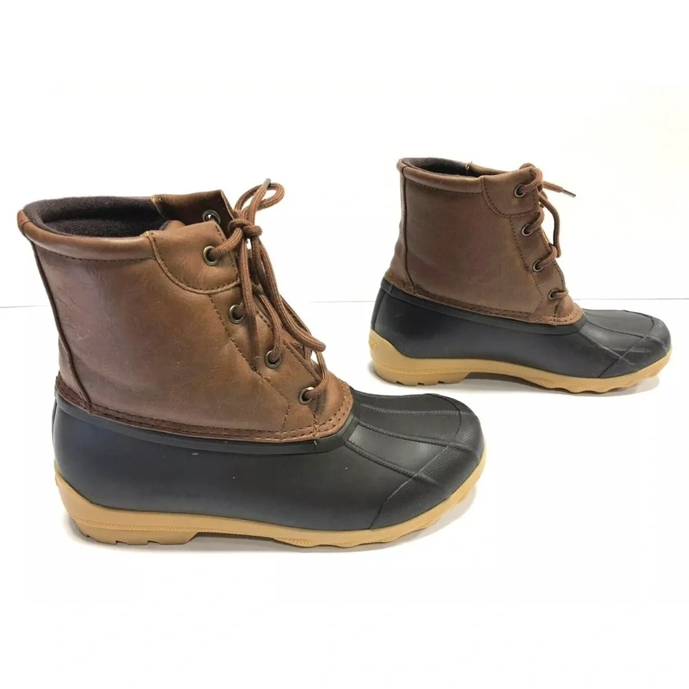 Sperry Big Kids’ Port Brown Waterproof Winter Boots, Boys’ Size 4 M
